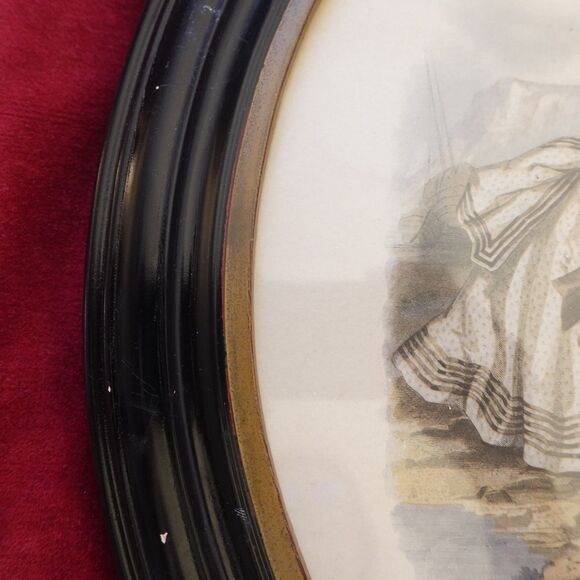 Leroy Imp Paris Oval Framed Print La Mode Illustree Bureaux Du Journal - Picture 4 of 15